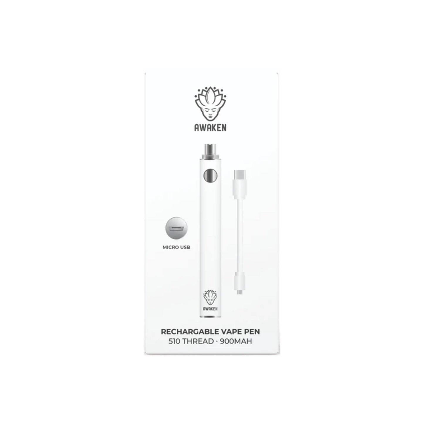 Awaken Vape Pens 900mah: Matte White