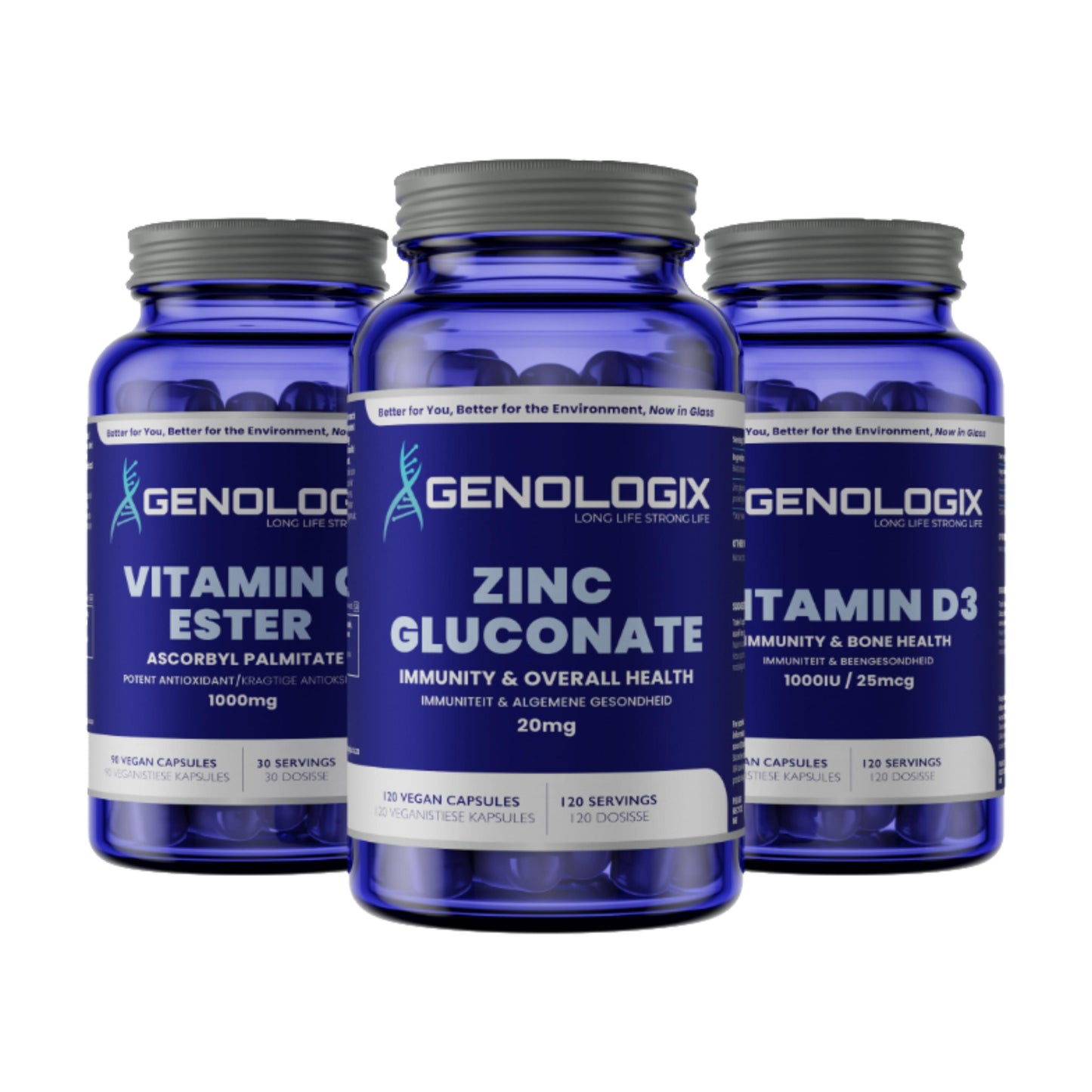 Genologix Immunity Bundle (Vitamin C Ester, Zinc Gluconate,
