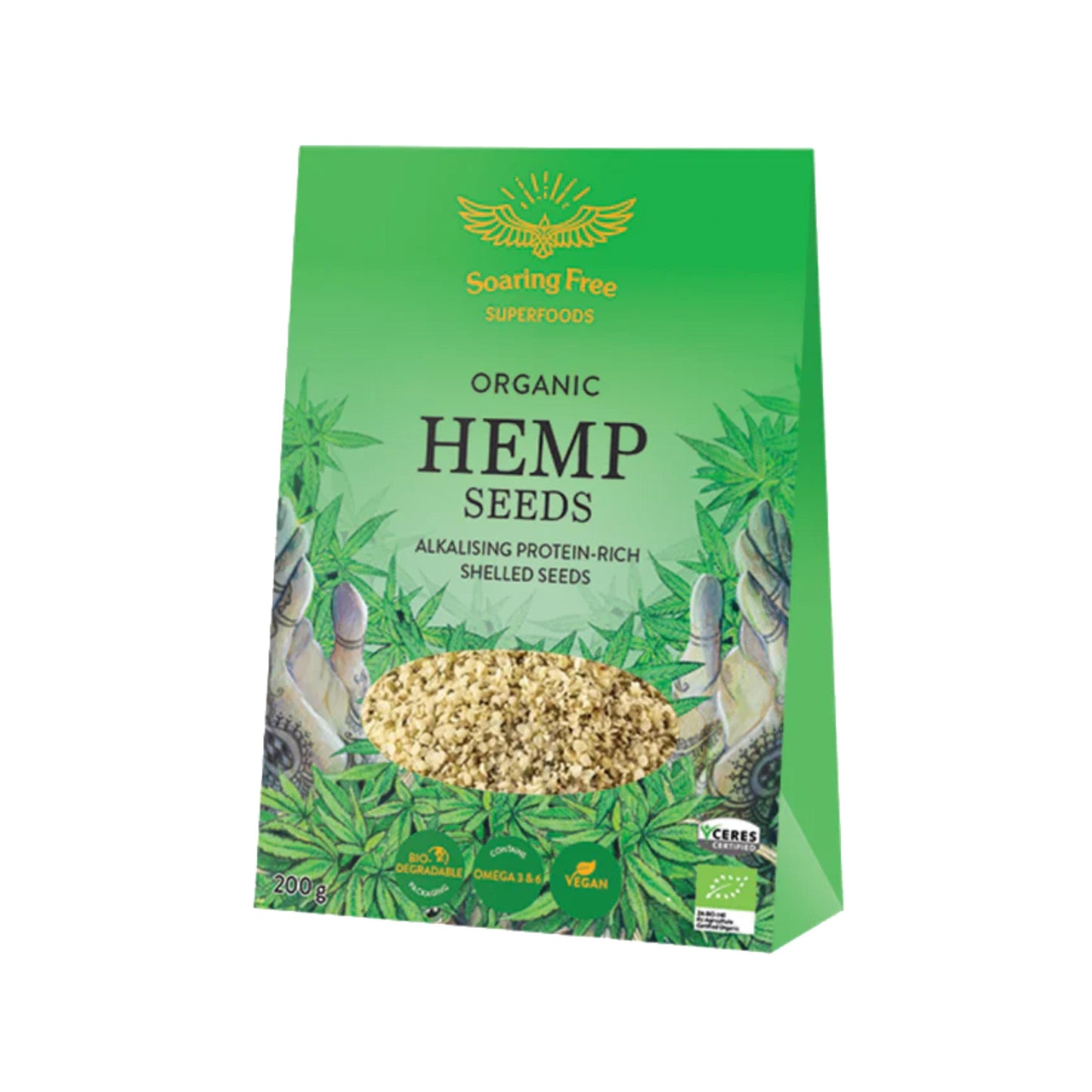 Soaring Free Hemp Seeds Hulled - 200g