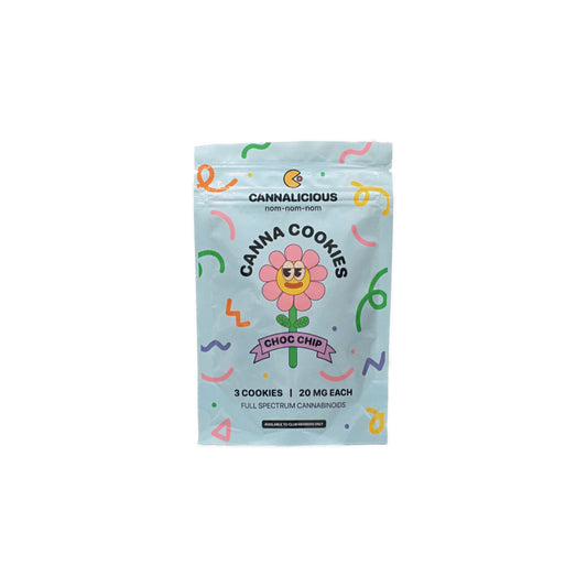 Cannalicious Cookies Choc Chip - 3 x 20mg