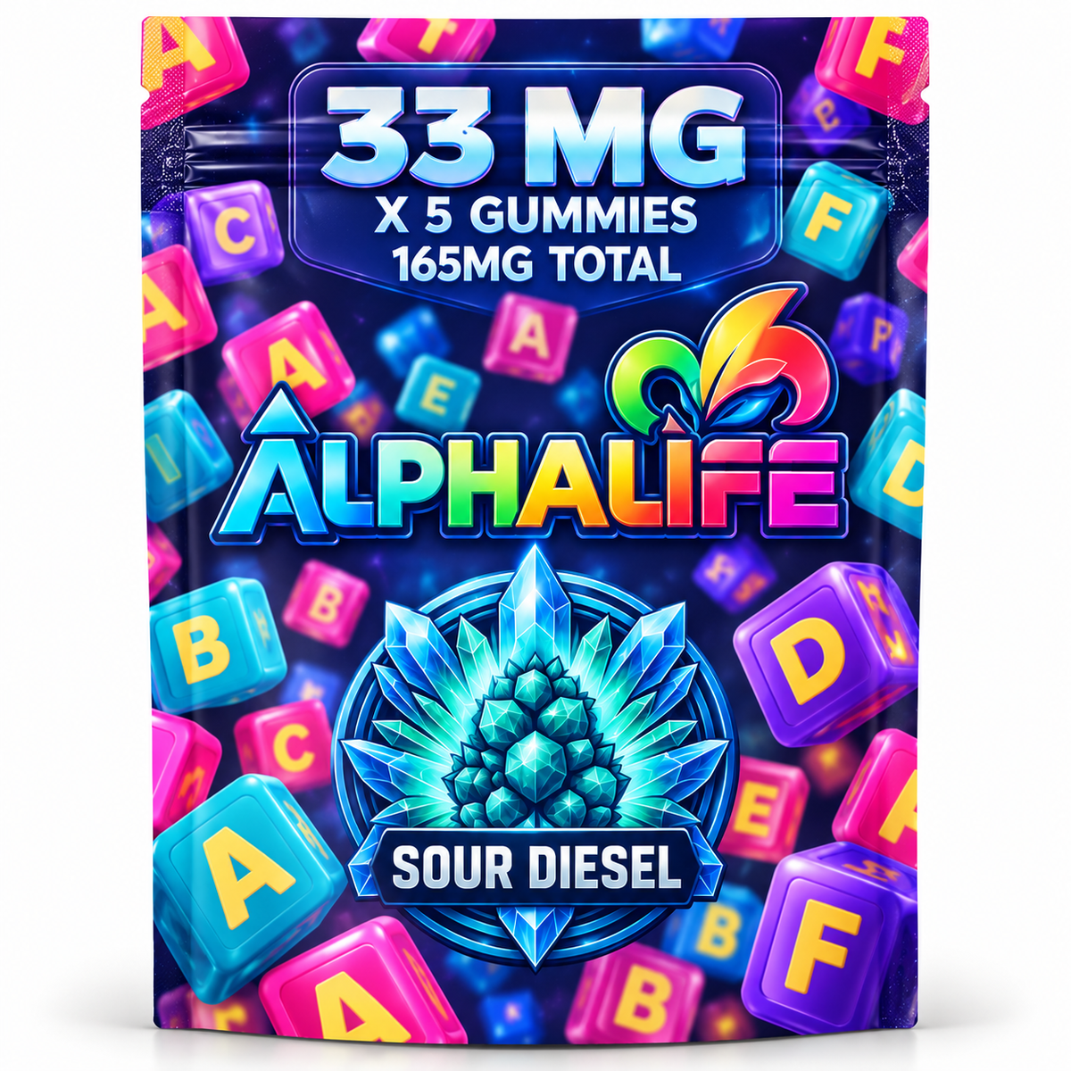 AlphaLife Gummies - Sour Diesel & Gorilla Glue